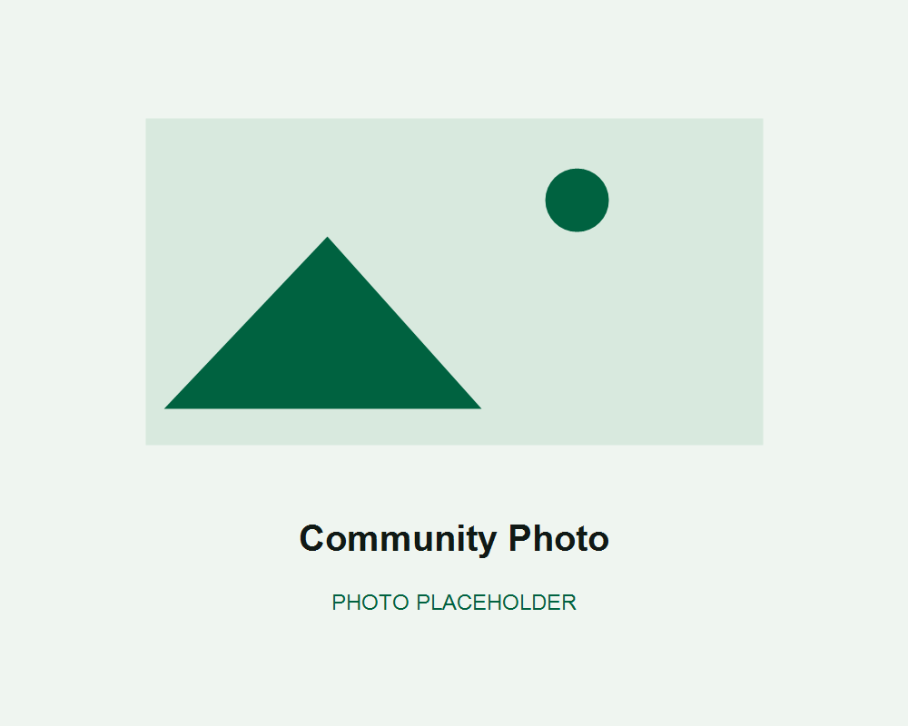 Labeled community photo placeholder; event photography to be added